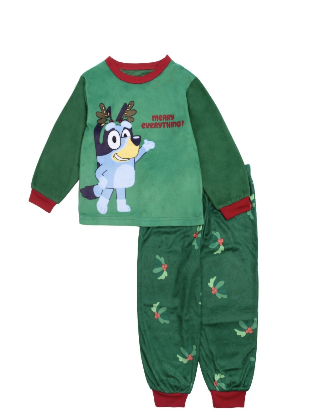 NWT Bluey Christmas Pajamas 2-Piece Set Toddler Size 2T Christmas Sleepwear